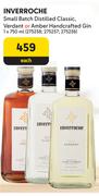 Inverroche Small Batch Distilled Classic, Verdant Or Amber Handcrafted Gin-750ml Each