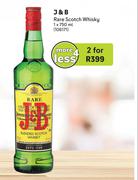 J&B Rare Scotch Whisky-For 2 x 750ml