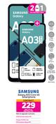 2 x Samsung Galaxy A03 Core 4G Smartphone-On Red Flexi 130 + On Promo 70