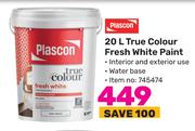 Plascon True Colour Fresh White Paint-20L