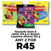 Maynards Gums & Jellies 125g Or Beacon Liquorice Allsorts 150g-For Any 2