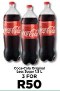 Coca-Cola Original Less Sugar-For 3 x 1.5Ltr