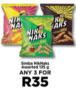 Simba Niknaks Assorted-For Any 3 x 135g