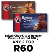 Bakers Choc-Kits Or Romany Creams Assorted-For Any 2 x 200g
