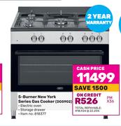 Defy 5-Burner New York Series Gas Cooker DGS902