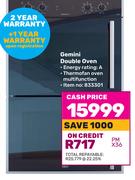 Defy Gemini Double Oven 