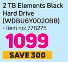 WD 2TB Elements Black Hard Drive WDBU6Y0020BB