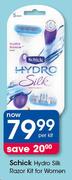 Schick Hydro Silk Razor Kit For Women-Per Kit