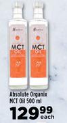 Absolute Organix MCT Oil-500ml Each