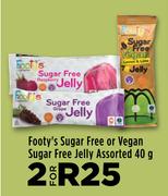Footy's Sugar Free Or Vegan Sugar free Jelly Assorted-For 2 x 40g