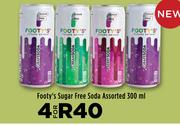 Footy's Sugar Free Soda Assorted-For 4 x 300ml