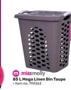 Miss Molly Mega Linen Bin Taupe-85Ltr