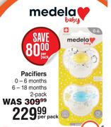 Medela Pacifiers (0-6 Months, 6-18 Months) 2 Pack-Per Pack