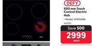 Defy 600mm Touch Control Electric Hob DHD406A