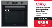 Defy 600mm Slimline Thermofan Eye Level Oven DBO496
