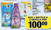 Comfort Fabric Conditioner Bottle-800ml Plus 2 x Comfort Refill Pouches-800ml