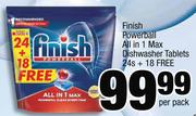 Finish Powerball All In 1 Max Dishwasher Tablets-24's + 18 Free Per Pack