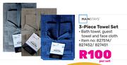 Mainstays 3 Piece Towel Set 827514/827452/827451