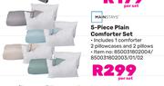 Mainstays 5 Piece Plain Comforter Set 850031802004/850031802003/01/02
