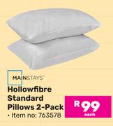 Mainstays Hollowfibre Standard Pillows 2 Pack 763578