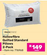Mainstyas Hollowfibre Quilted Standard Pillows 2 Pack 776968