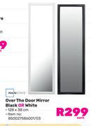 Mainstays Over The Door Mirror Black Or White 850027586001/03
