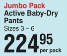Pampers Double Active Baby Dry Pants Jumbo Pack-Per Pack