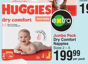 Huggies Dry Comfort Nappies Jumbo Pack-Per Pack