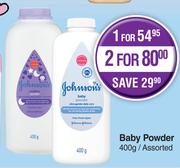Johnson's Baby Powder Assorted-For 2 x 400g