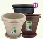 Addis 26cm Plant Pot & Saucer Set-3 Set