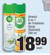 Airwick 6 In 1 Air Freshener Spray(Selected)-280ml Each