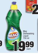 Maq Dishwashing Liquid-750ml Each