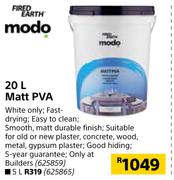 Fired Earth Modo 5L Matt PVA