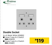 Crabtree 1 Lever 1 Way 4 x 2 Switch