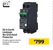 CBI 63A Earth Leakage No Overload Protector