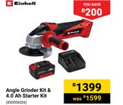 Einhell Angle Grinder Kit & 4.0 Ah Starter Kit