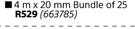 Builders PVC Conduit 4m x 20mm Bundle Of 25