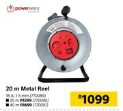 Power Worx 20m Metal Reel