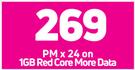 Huawei Y5p 4G Smartphone-On 1GB Red Core More Data + On Promo 70