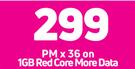 2 x Samsung Galaxy A13 Smartphone-On 1GB Red Core More Data+ On Promo 70