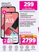 2 x Samsung Galaxy A13 Smartphone-On 1GB Red Core More Data+ On Promo 70