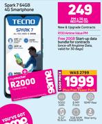 Tecno Spark 7 64GB 4G Smartphone-Each