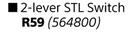 Builders Double Socket 2 Lever STL Switch
