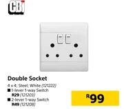 CBI Double White Steel Socket 4 x 4