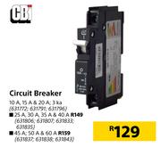 CBI Circuit Breaker 25A, 30A, 35A & 40A