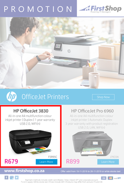 First Shop : HP Printer Promo (19 Nov - 26 Nov 2019), page 1