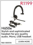 Logitech H650e Mono USB Headset 960-000514