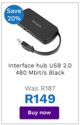 Targus Interface Hub USB 2.0 480 Mbit/s (Black)