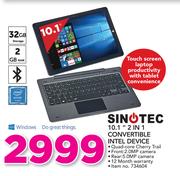 Sinotec 10.1" 2 In 1 Convertible Intel Device