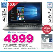 HP 15.6" Intel Celeron Notebook 